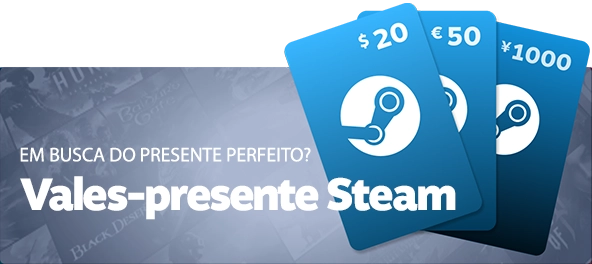 Em busca do presente perfeito? Compre um vale-presente Steam.