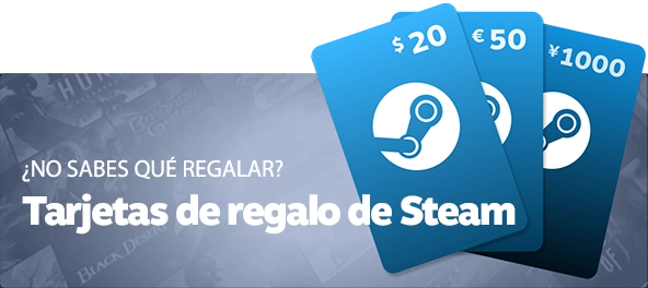 ¿No sabes qué regalar? Compra una tarjeta de regalo de Steam.