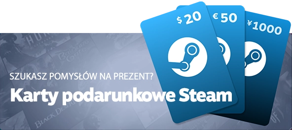 Szukasz pomysłów na prezent? Kup kartę podarunkową Steam.